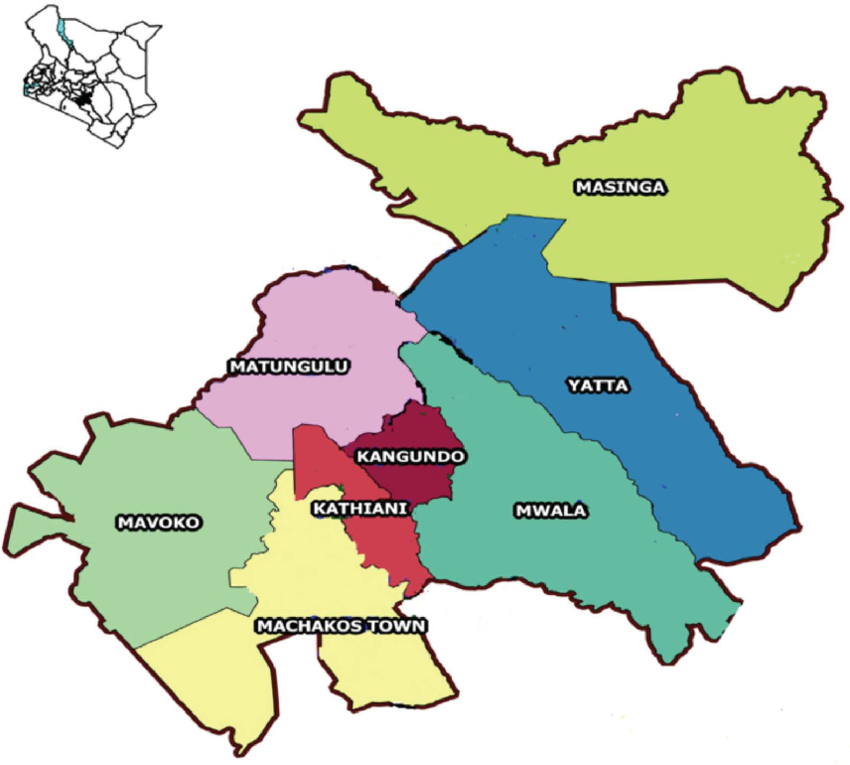 Map Of Machakos County