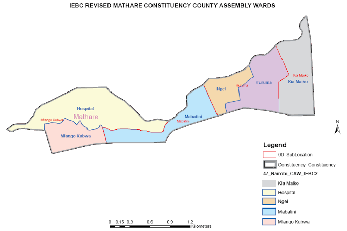 Mathare Sub-County map