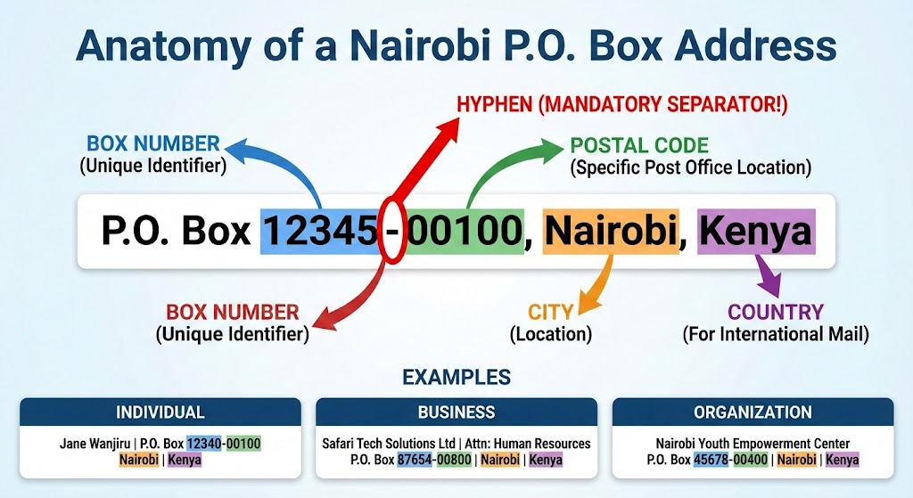How to Write a P.O. Box Address in Nairobi