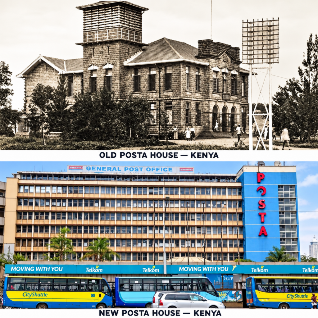 Nairobi General Post Office (GPO) building on Haile Selassie Avenue